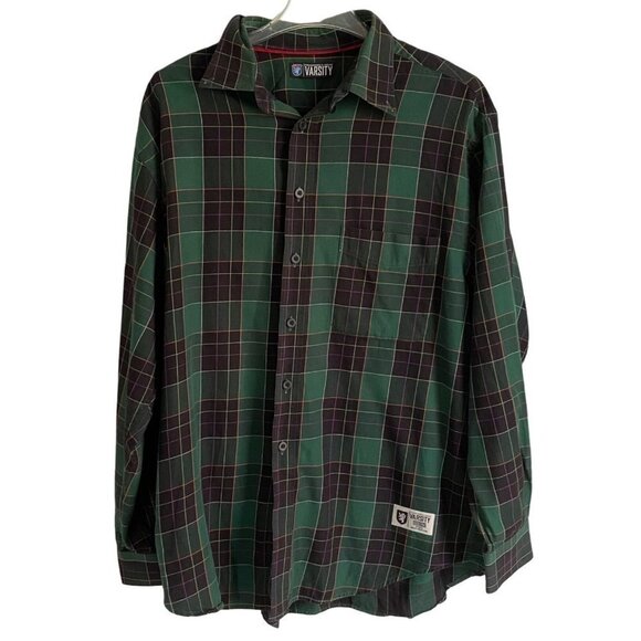 Roundtree and Yorke Varsity Long Sleeve Button Down Shirt Large - Picture 1 of 11